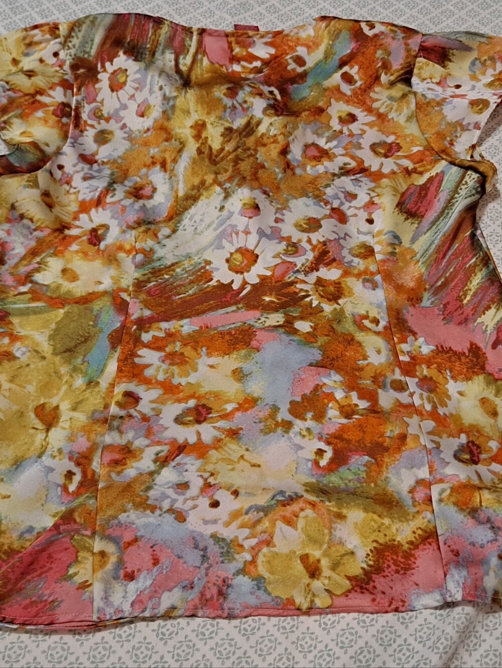 Sunny Leigh Women's Ruffled Floral Blouse in Multicolor Sz M - Picture 6 of 6